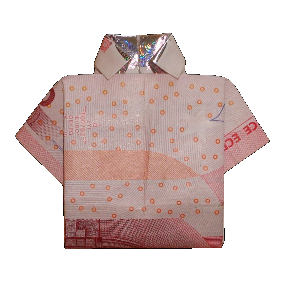 Origami Geldschein Hemd klassisch