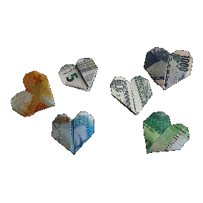 Origami Geldschein Herz 5