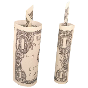 Origami Geldschein Kerze 3
