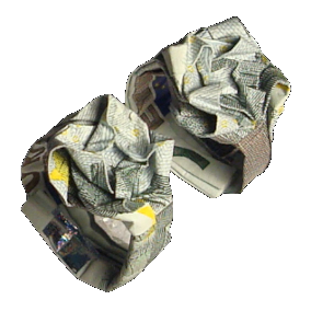 Origami Geldschein Rosenring