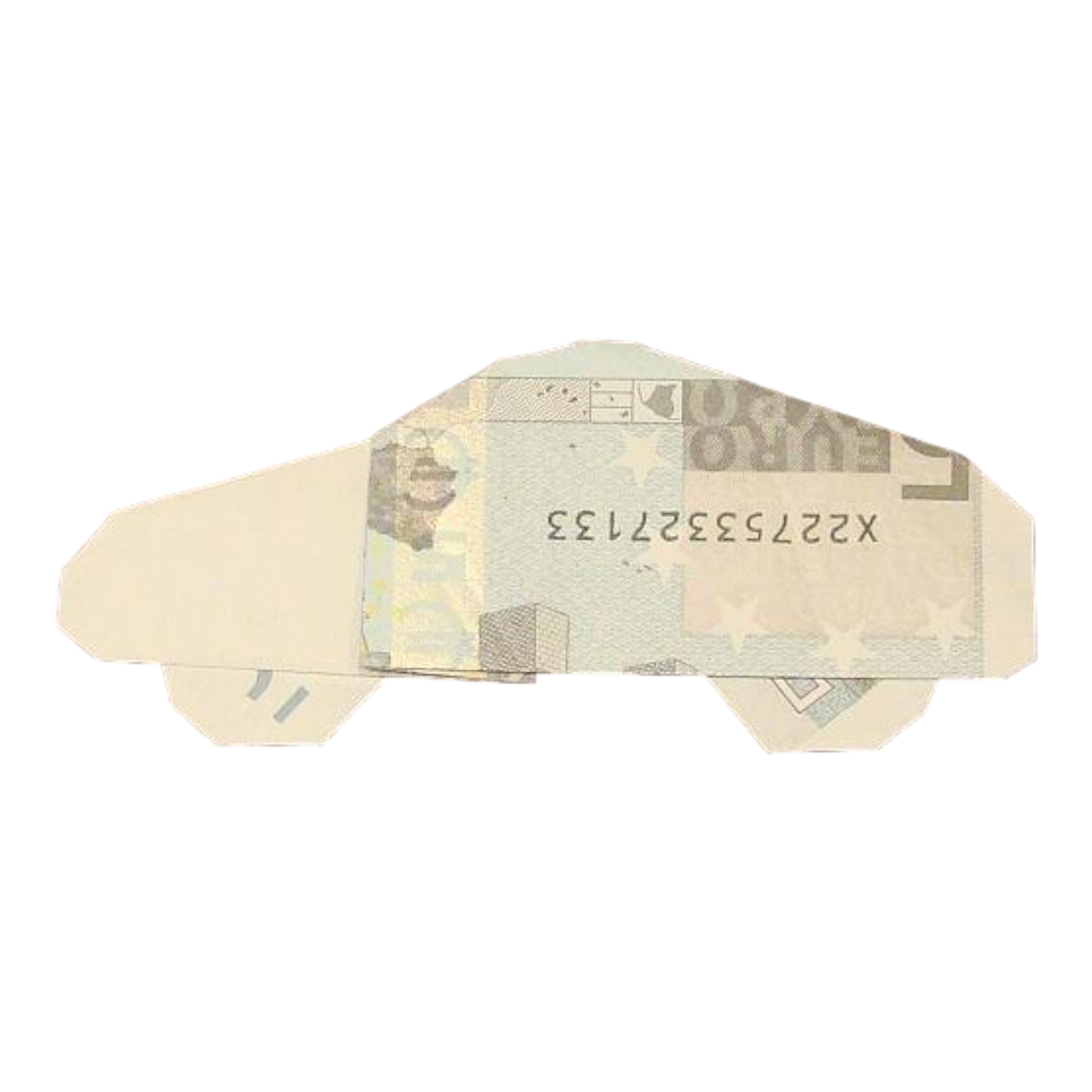 Origami Geldschein Auto 2D mit Rändern data-placement=