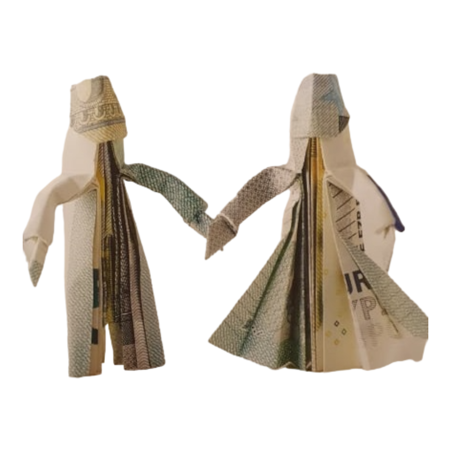 Origami Geldschein Brautpaar