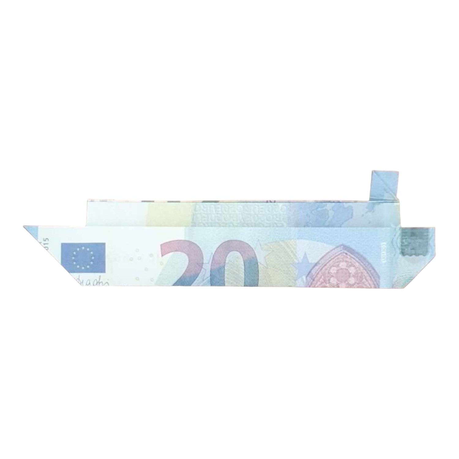 Origami Geldschein Containerschiff