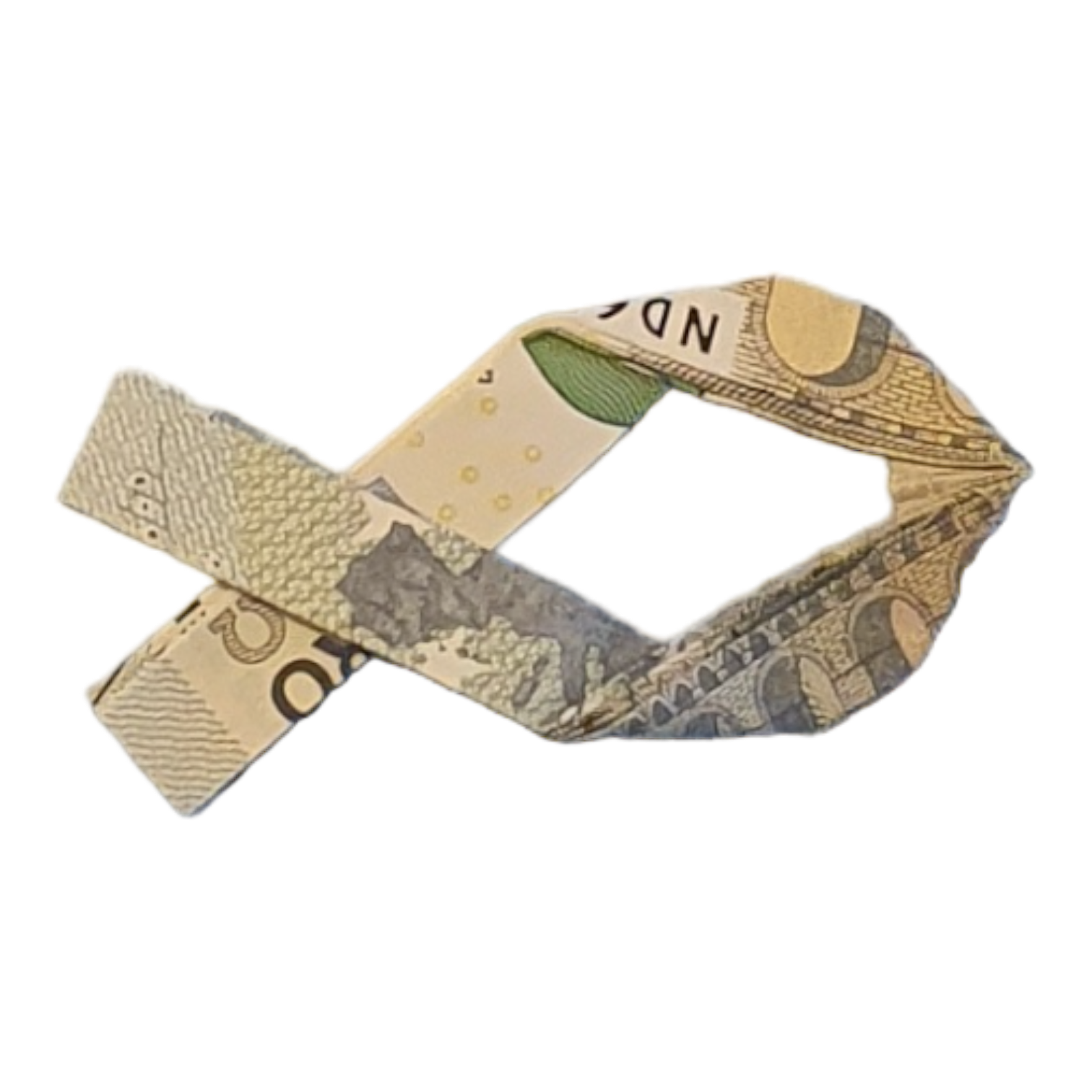 Origami Geldschein Fisch 1