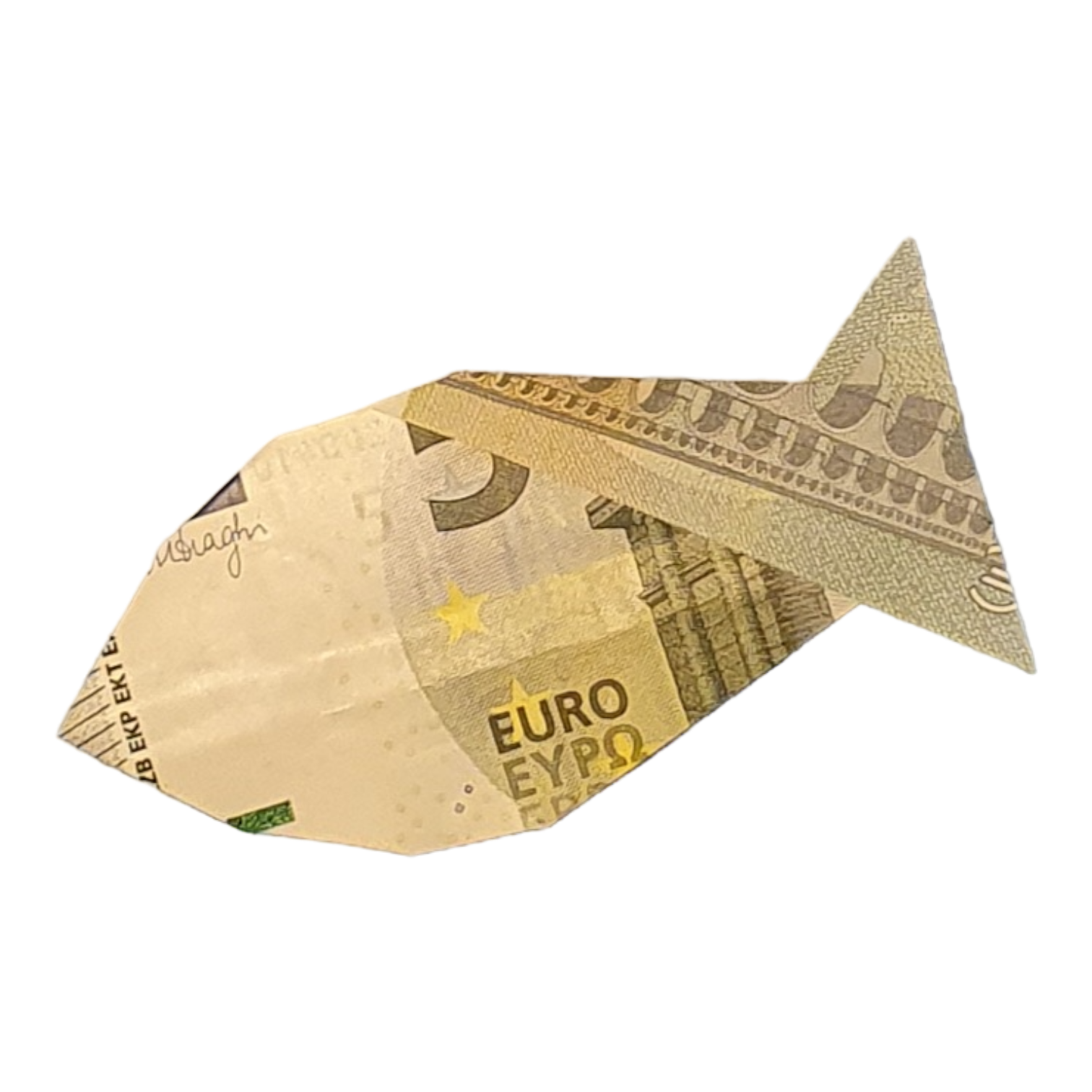 Origami Geldschein Fisch 4 data-placement=