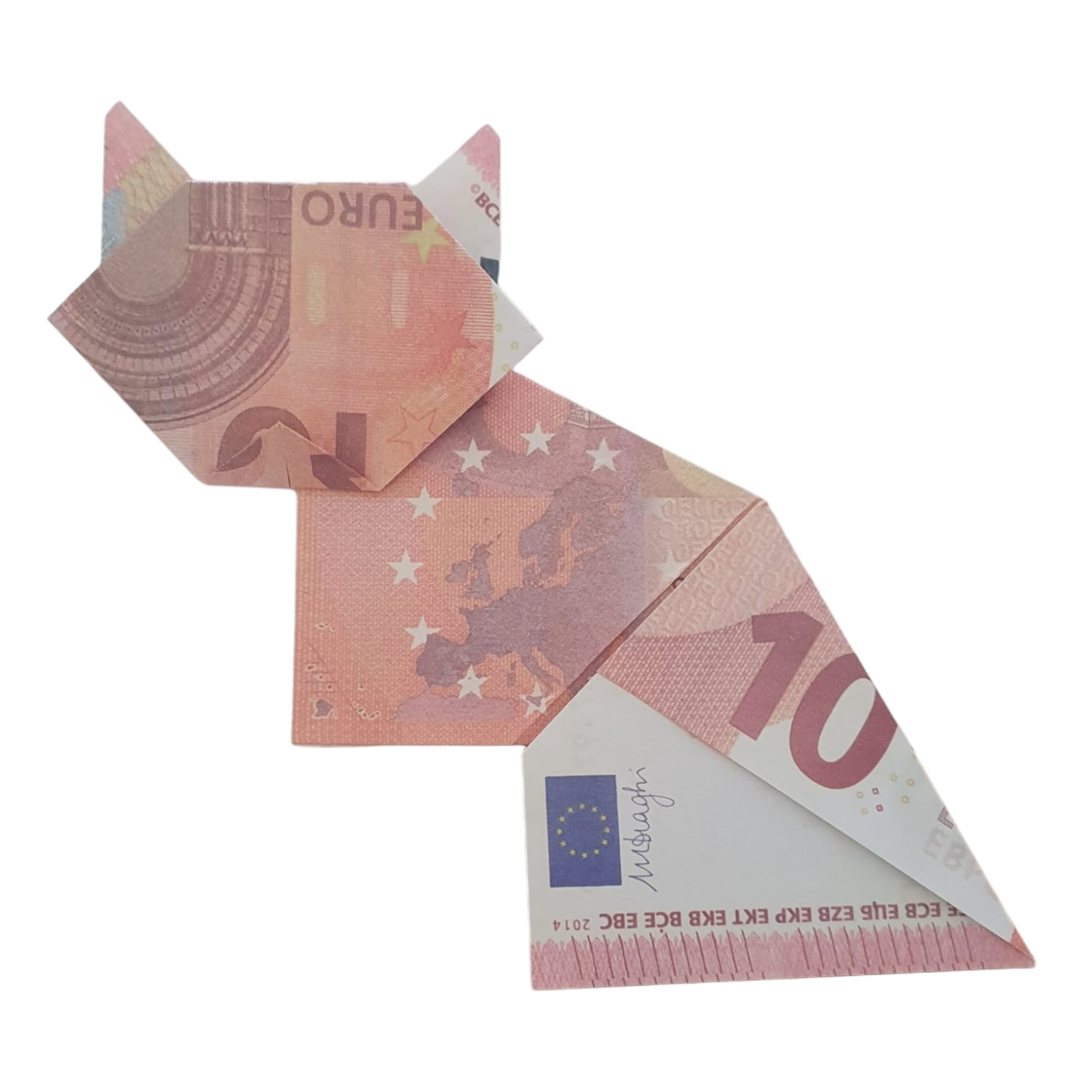 Origami Geldschein Katze