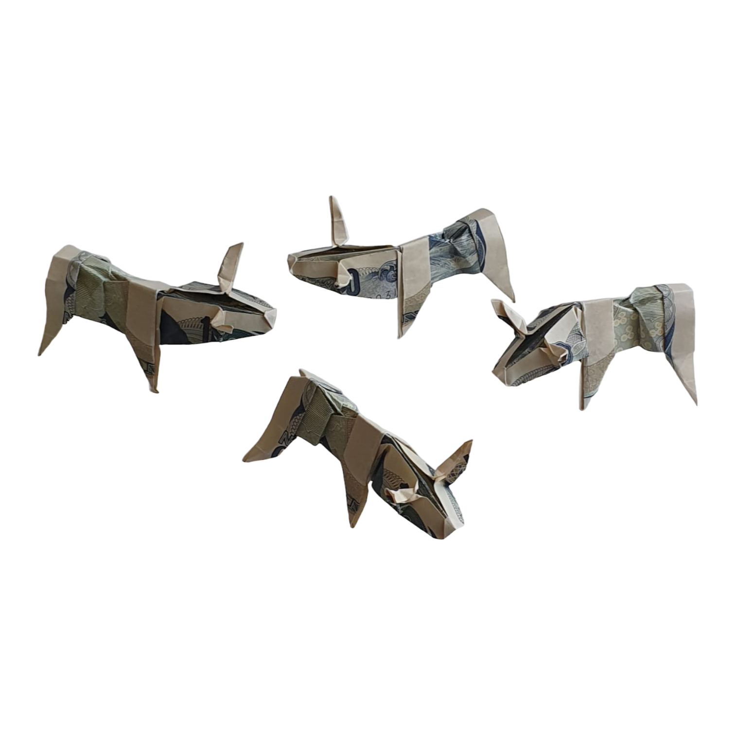 Origami Geldschein Wasserbüffel