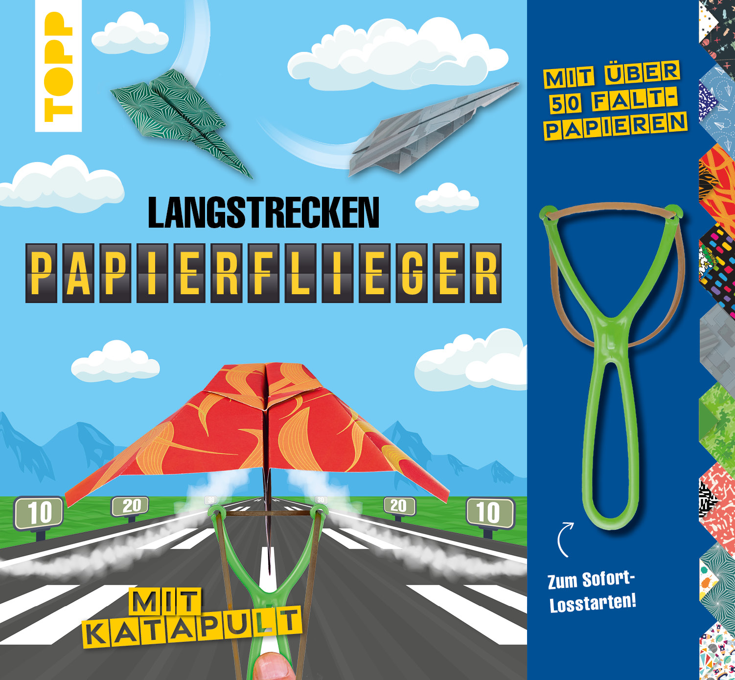 Langstrecken-Papierflieger mit Katapult 